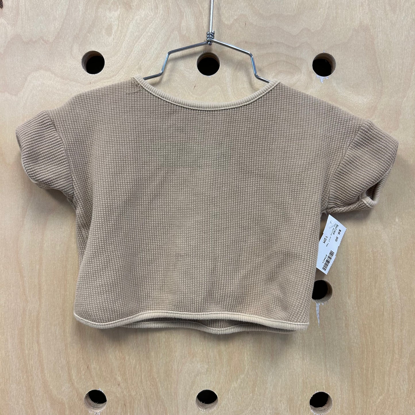 Tan Waffle Knit Tee