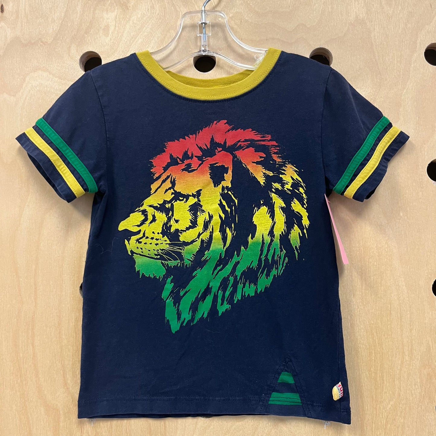 Navy Lion Ringer Tee