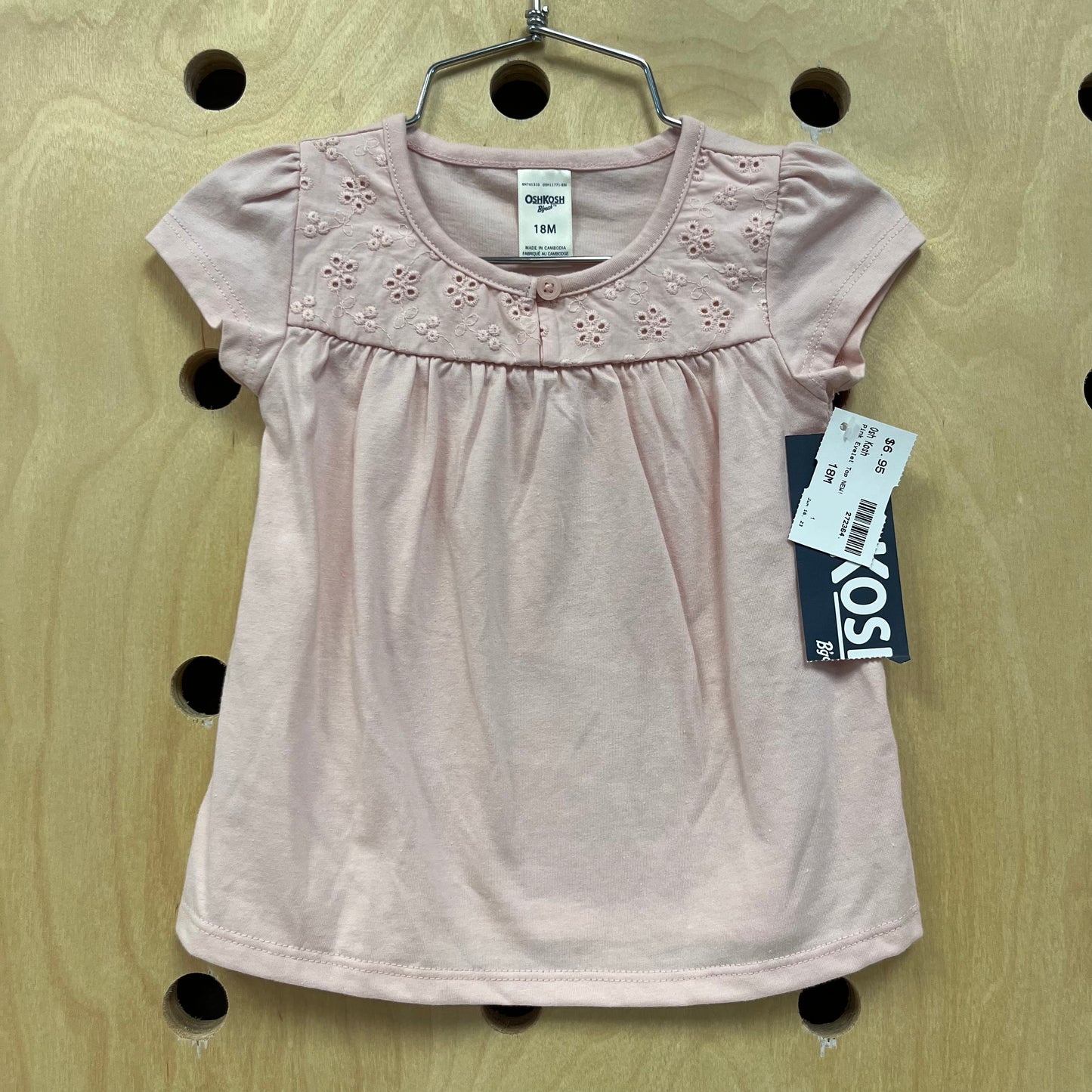 Pink Eyelet Top NEW!