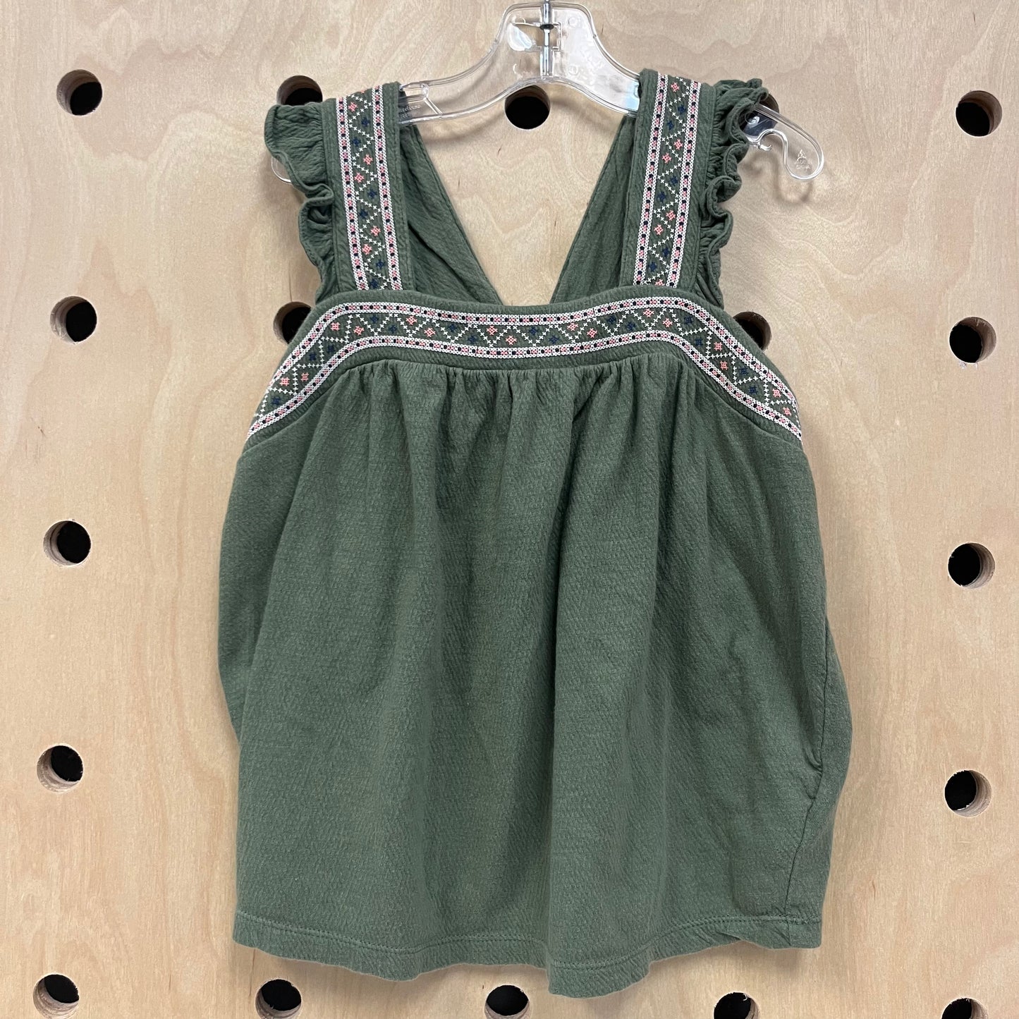 Olive Gauze Tank