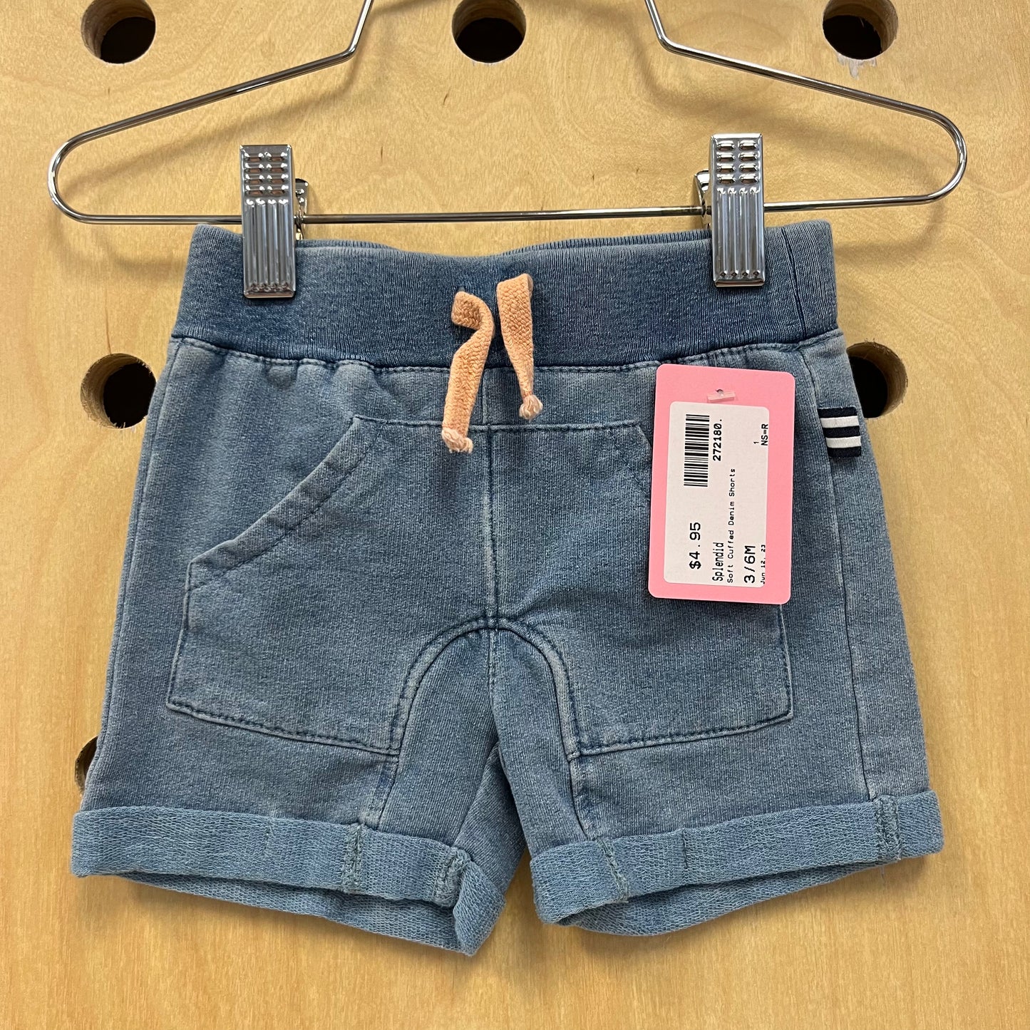 Soft Cuffed Denim Shorts