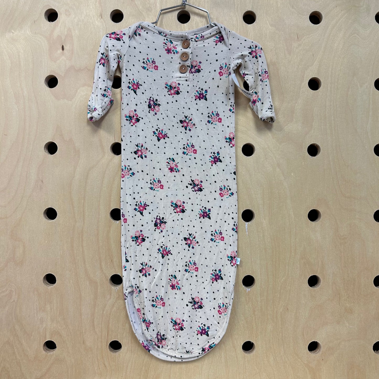 Taupe Floral Tie Sleeper