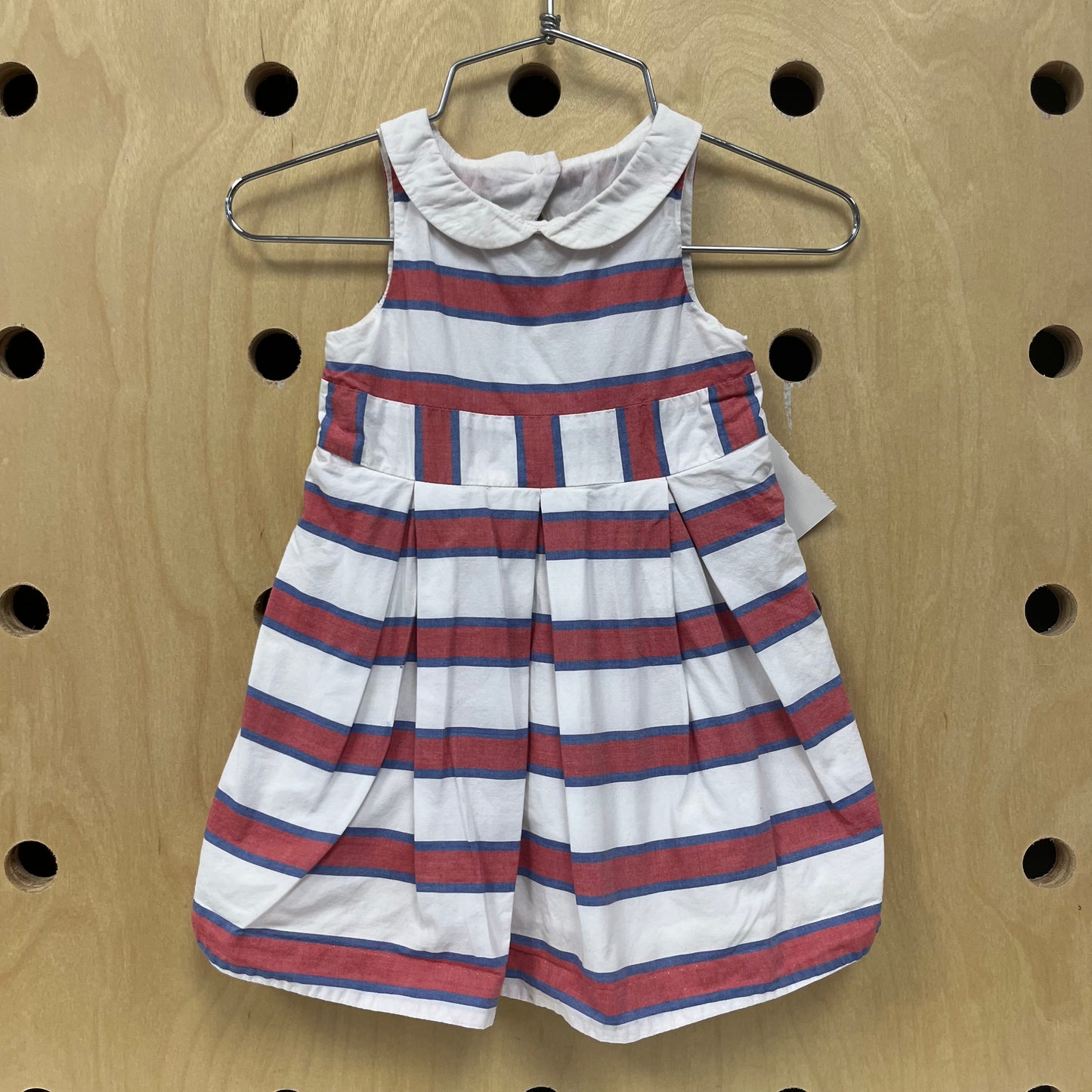 Red & Blue Striped Dress