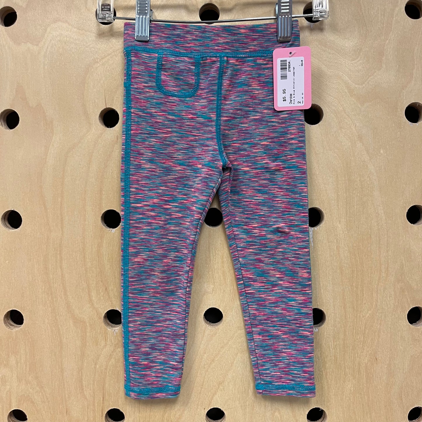 Pink & Blue Athletic Leggings