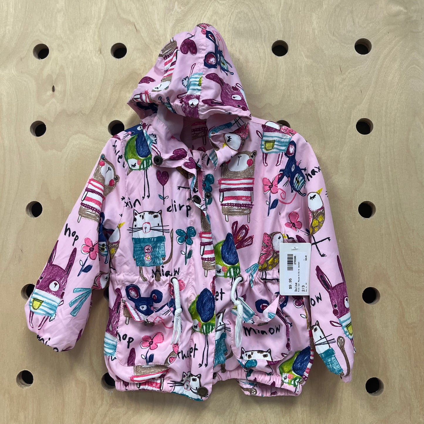Pink Cat Mouse & Bird Jacket