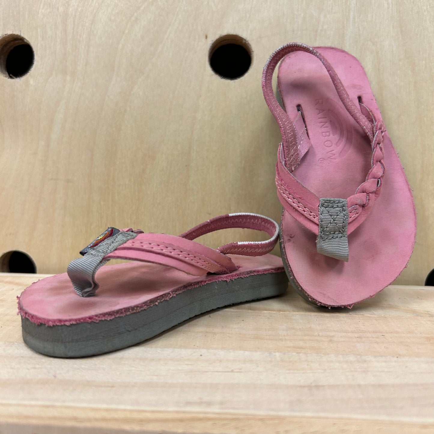 Pink Rainbow Flip Flops