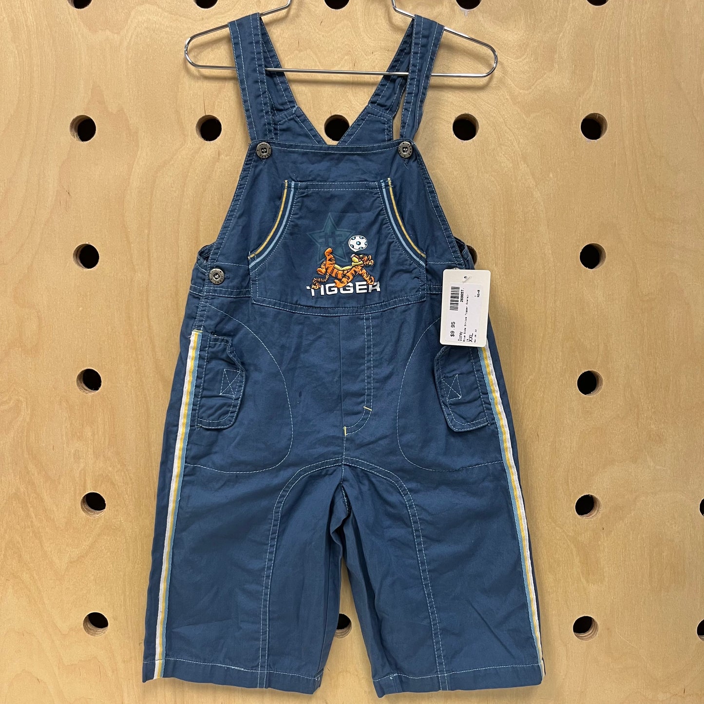 Blue Side Stripe Tigger Overalls