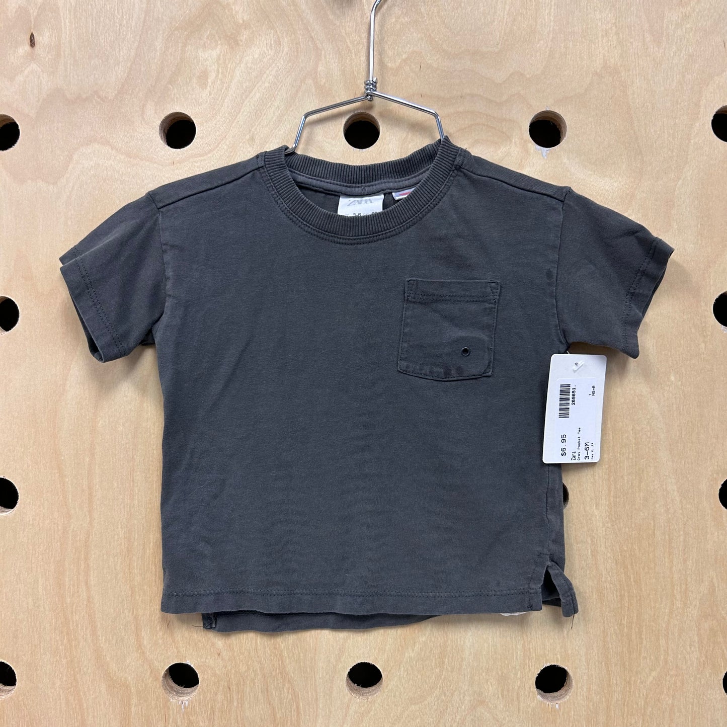 Grey Pocket Tee