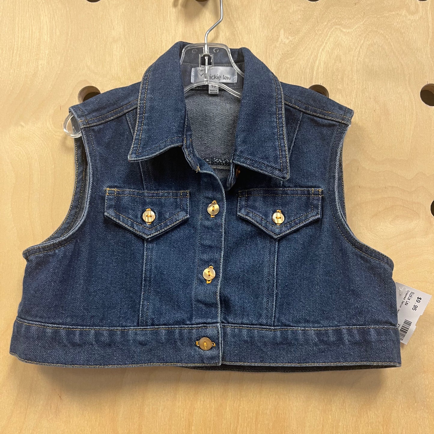 Cropped Denim Jean Vest