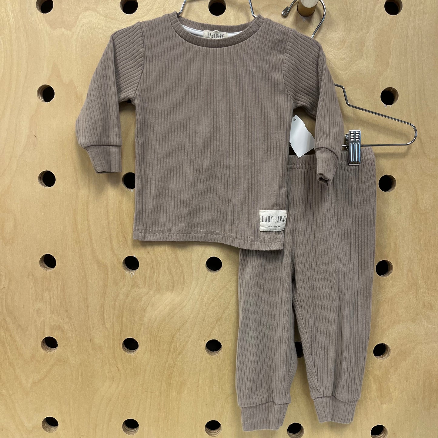 Greige Ribbed 2pc. Set