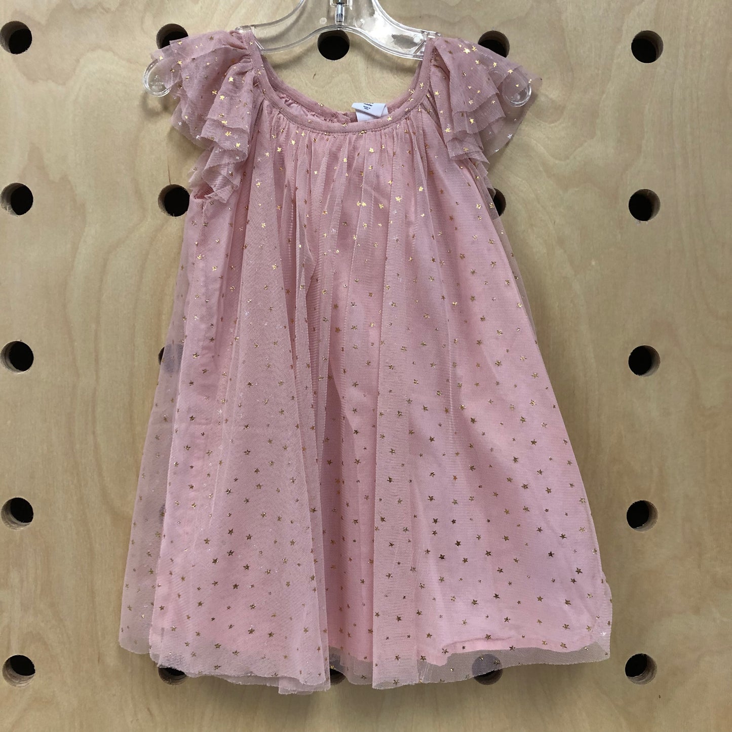 Pink & Gold Star Tulle Dress