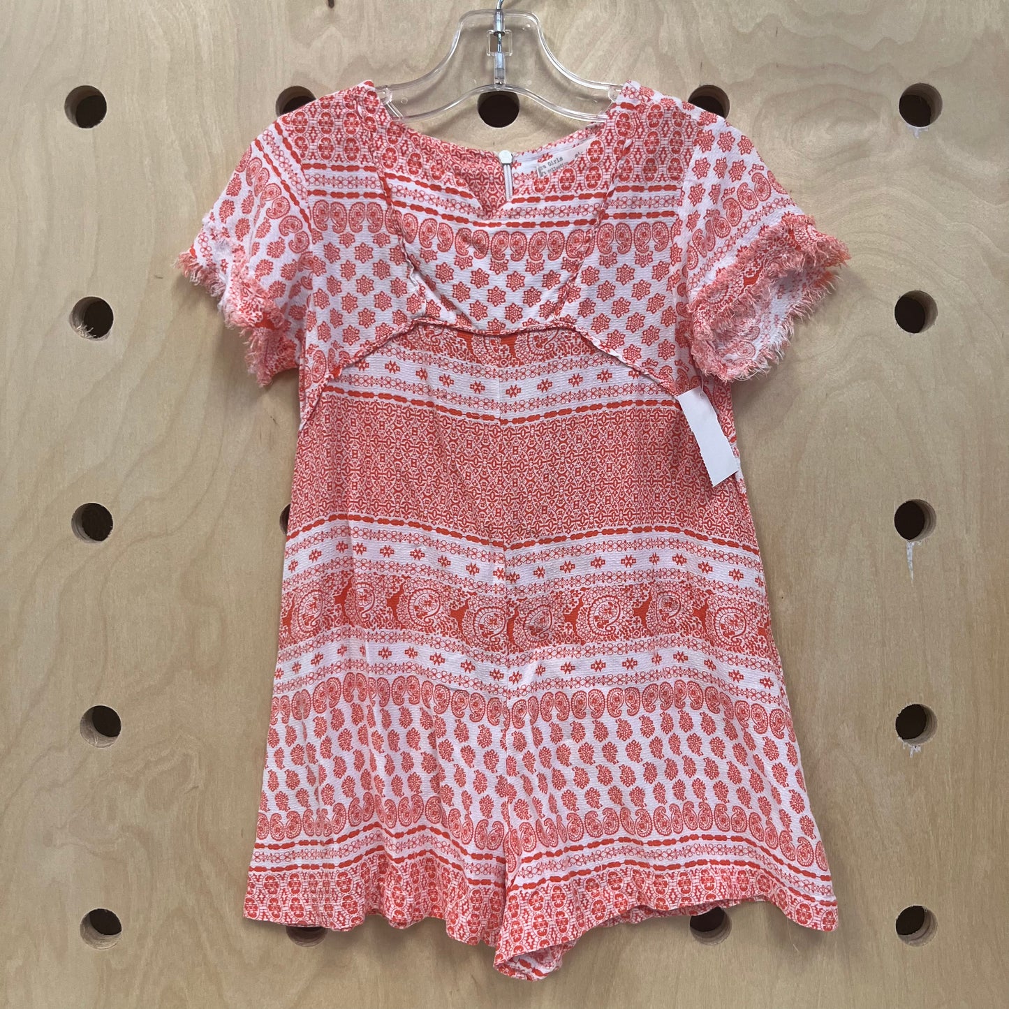 Red & White Paisley Dress
