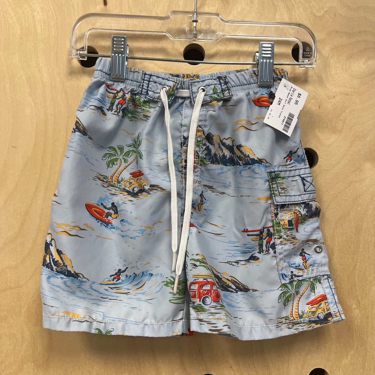 Blue Beach Surf Swim Trunks