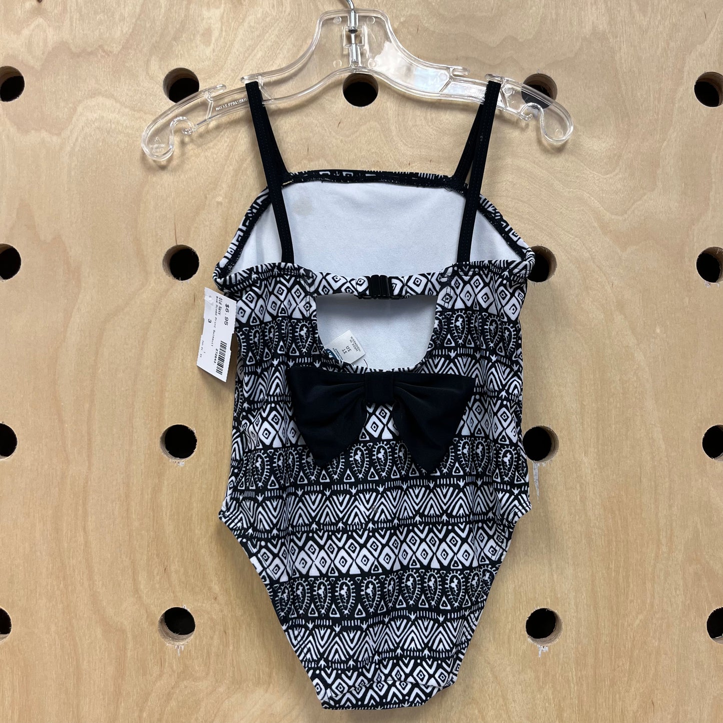 B+W Mixed Print Swimsuit