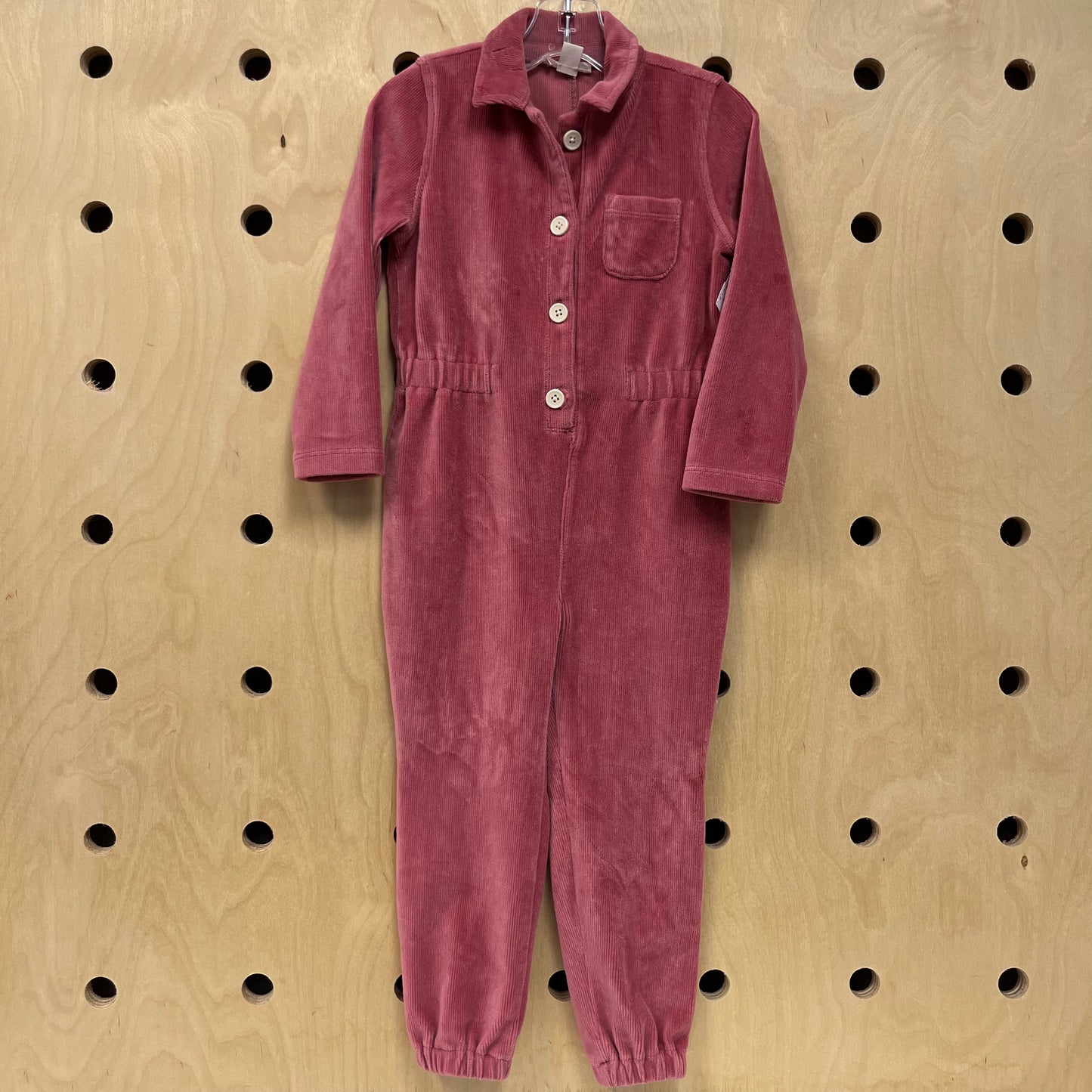 Pink Velour Jumpsuit