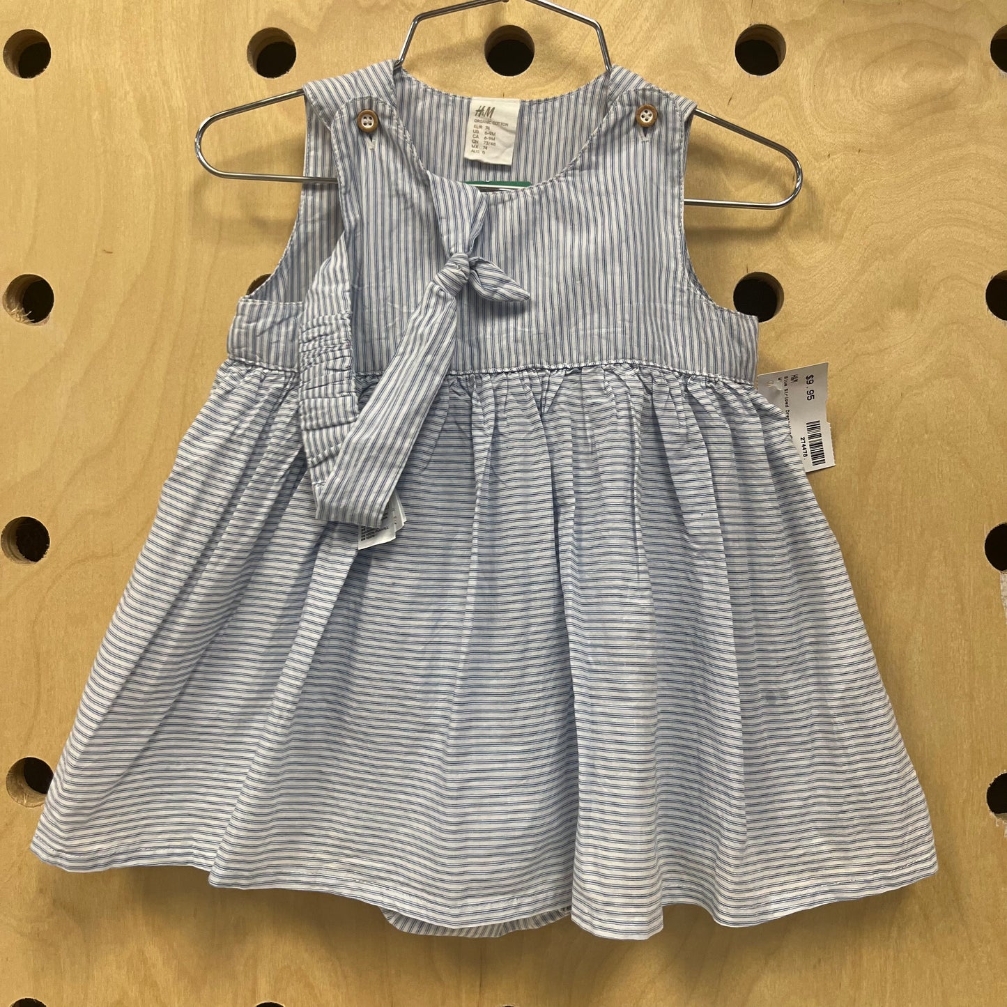 Blue Striped Dress+Headband NEW!