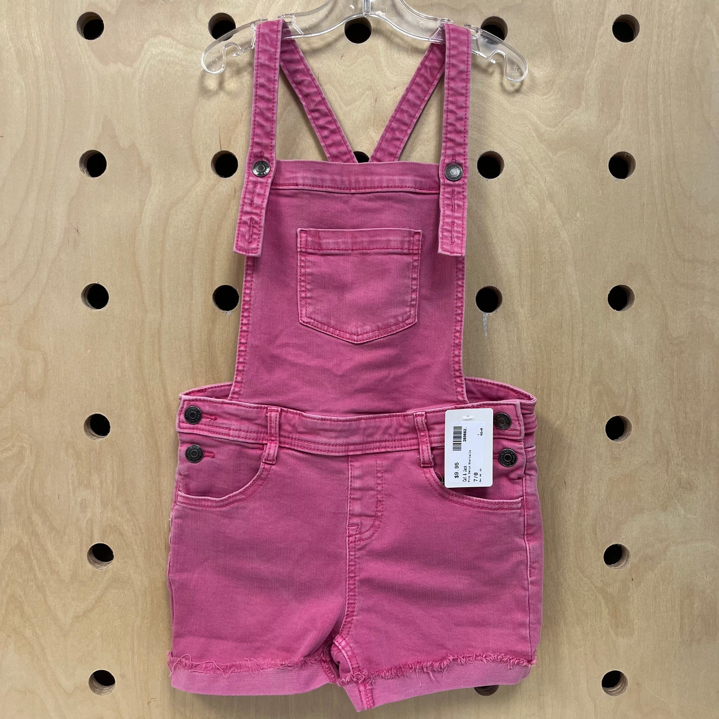Pink Denim Shortalls