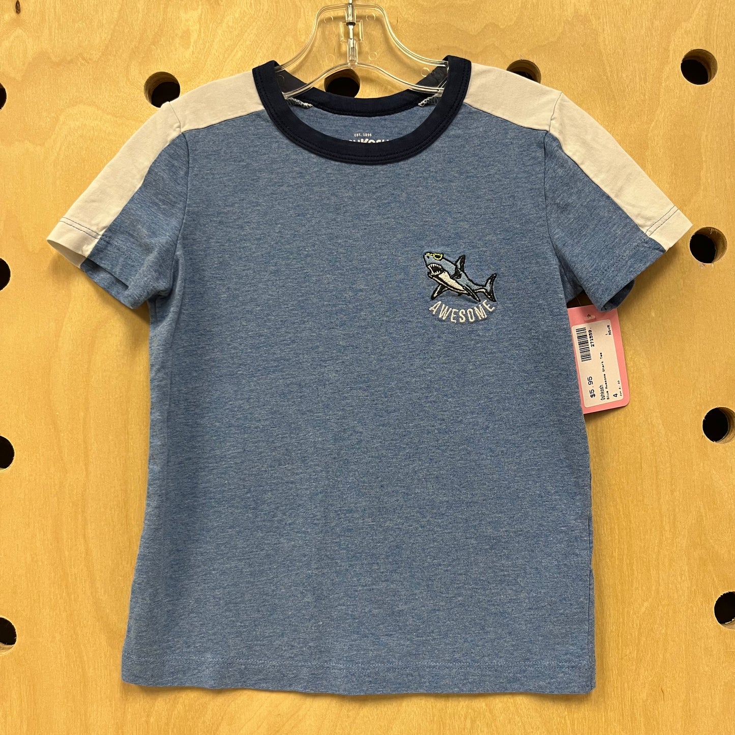 Blue Awesome Shark Tee