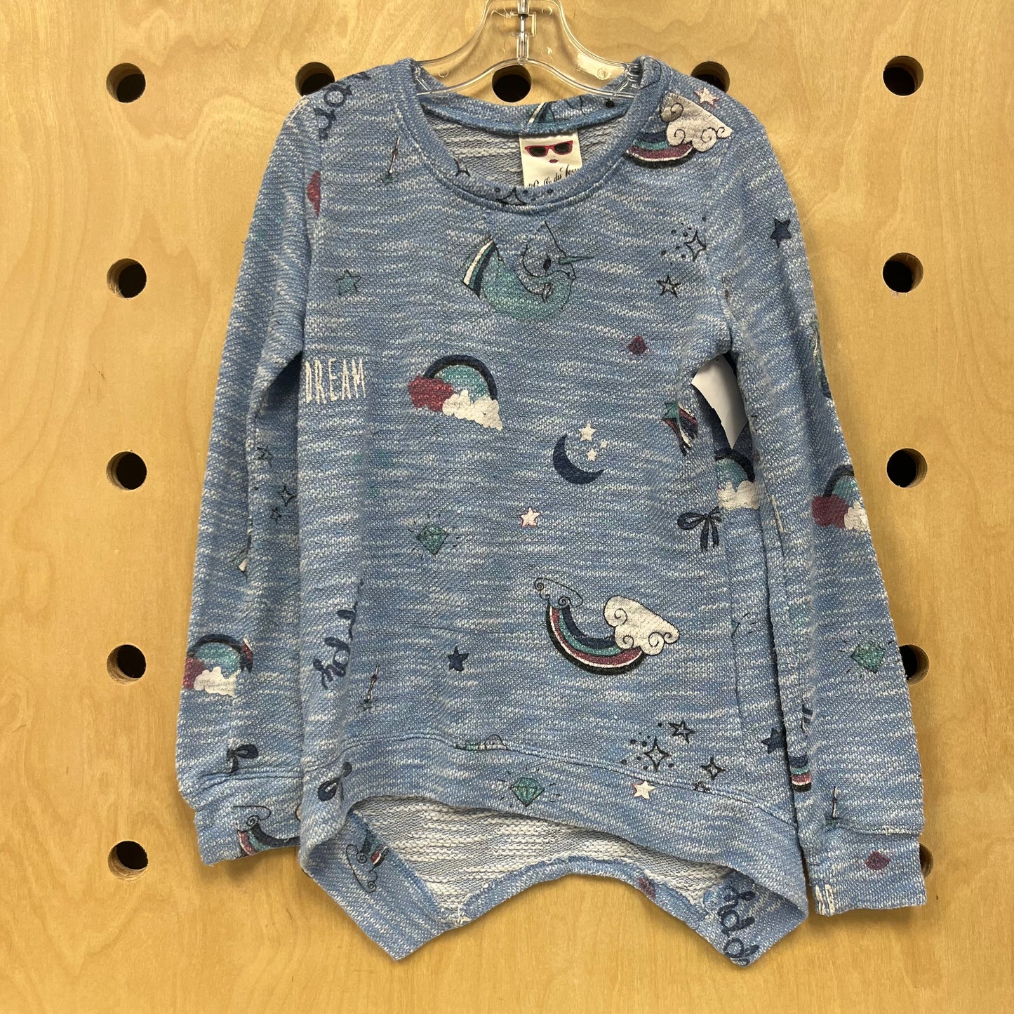 Unicorn & Rainbows Blue Knit Top