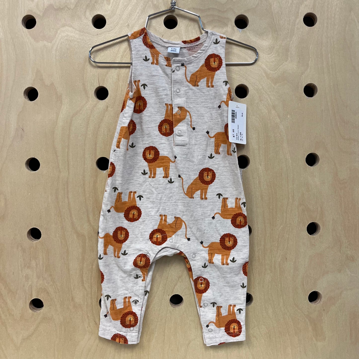 Oatmeal Lions Romper