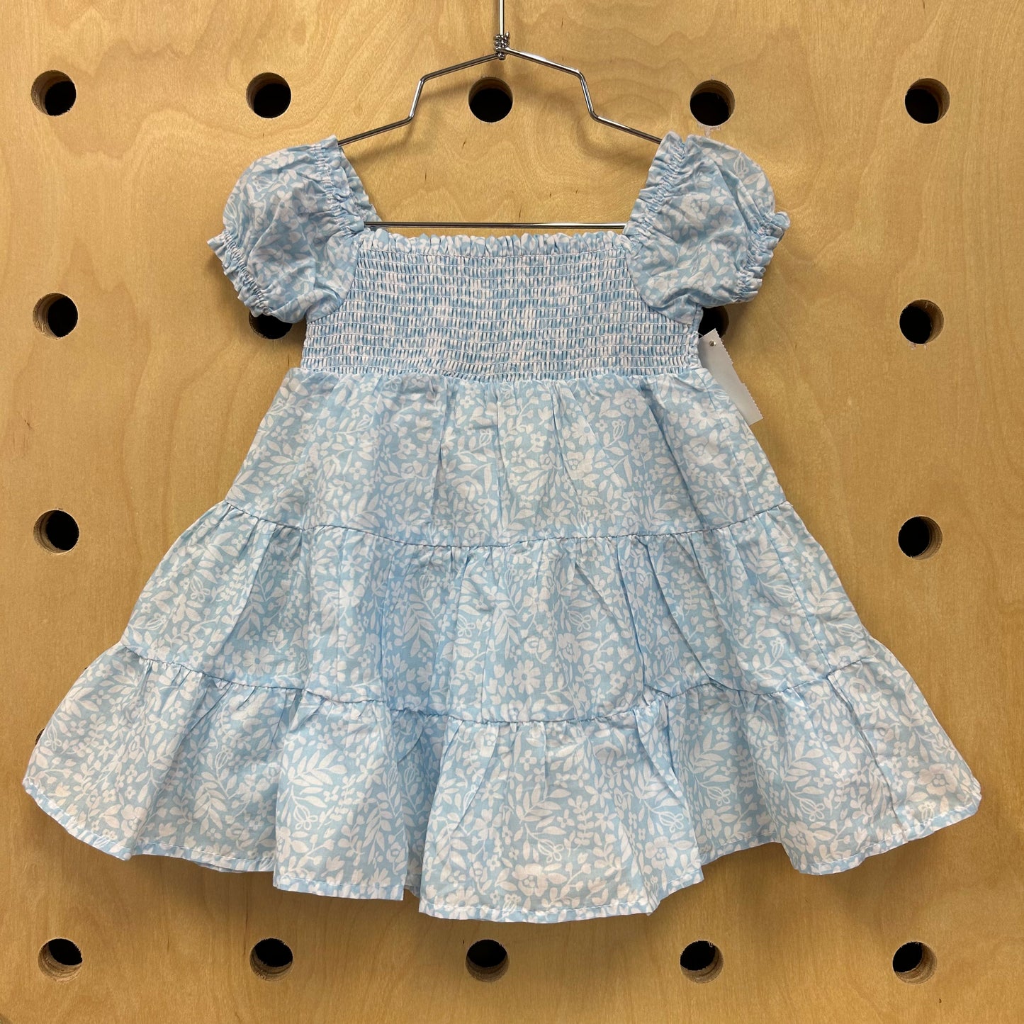 Blue & White Floral Puff Sleeve Dress NEW!