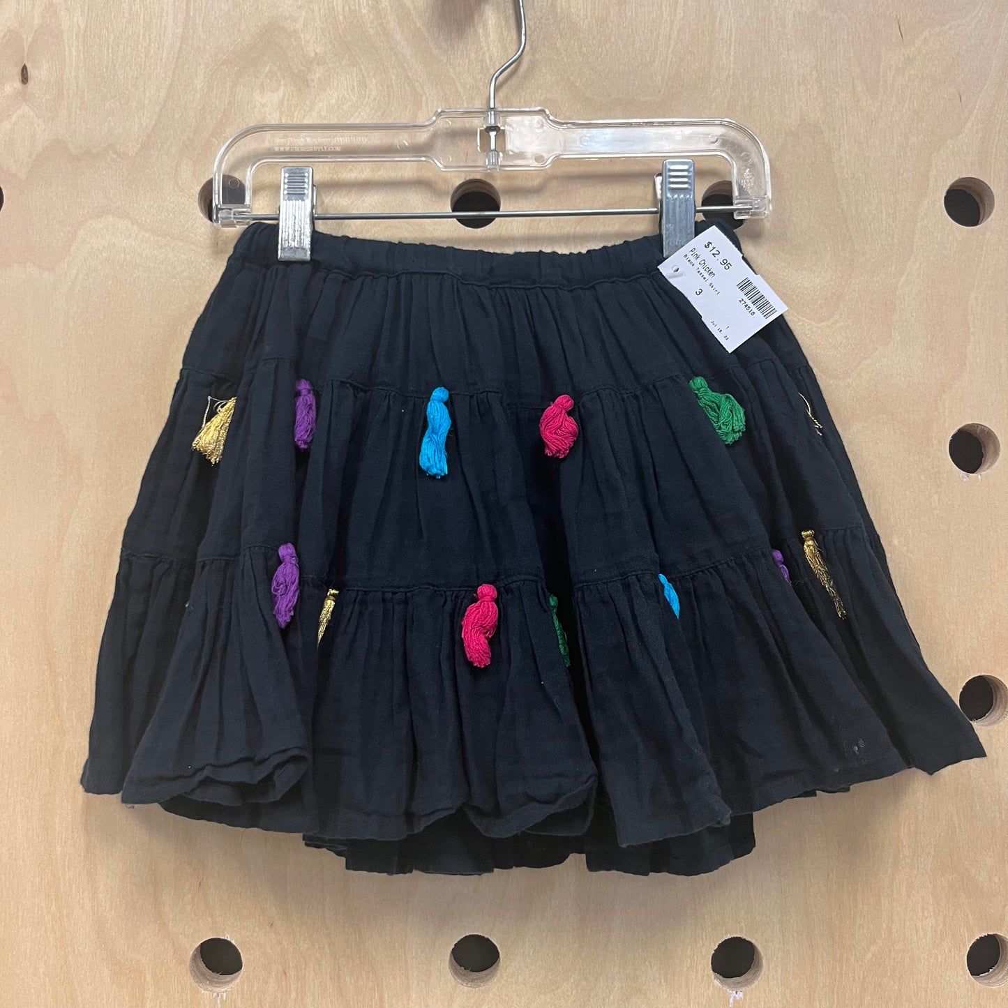 Black Tassel Skirt
