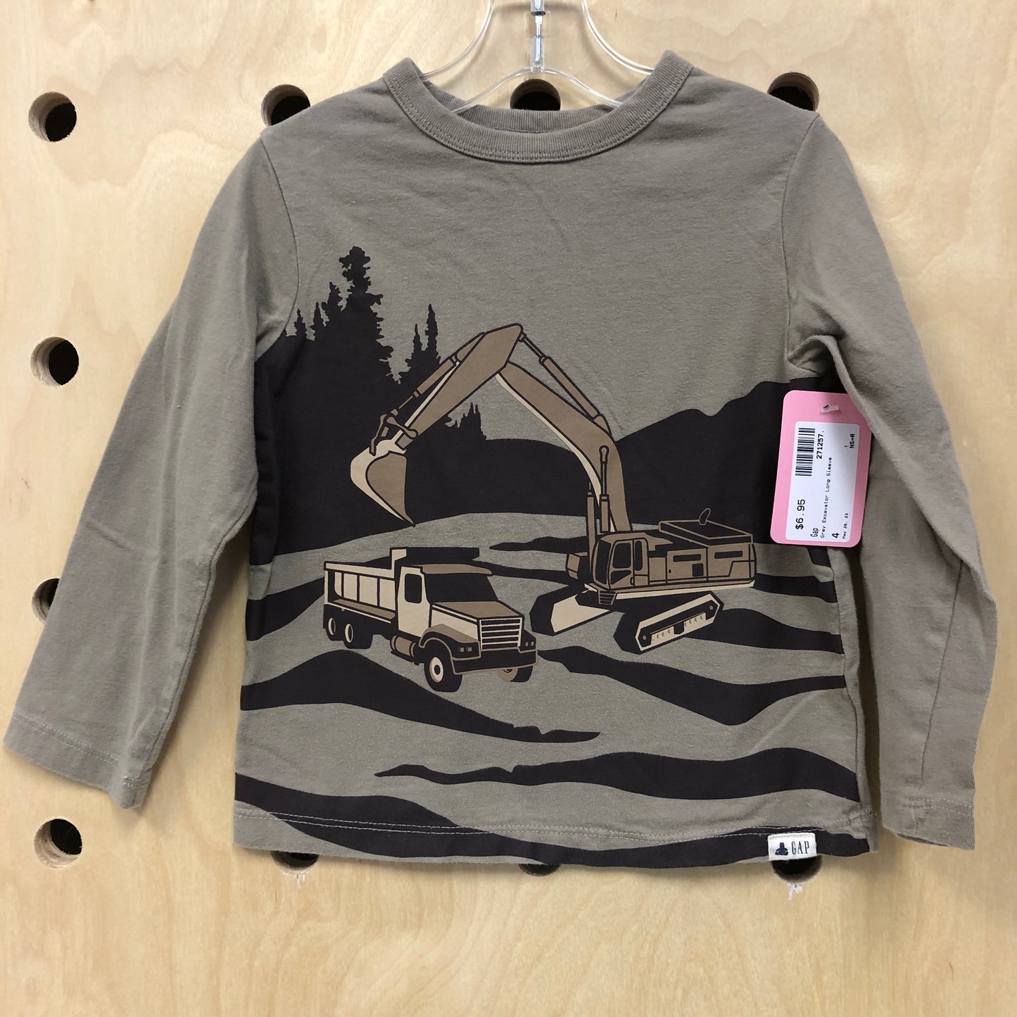 Grey Excavator Long Sleeve