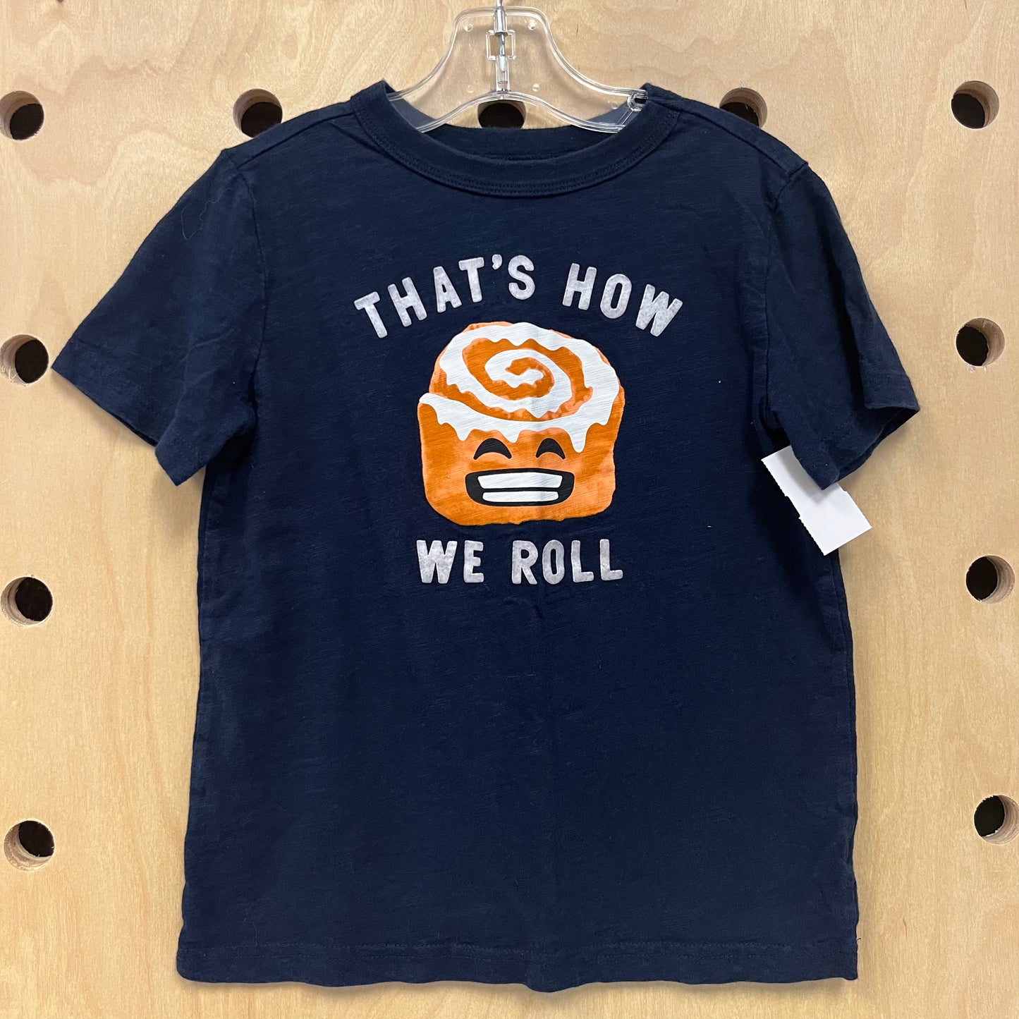 Navy Cinnamon Roll Tee