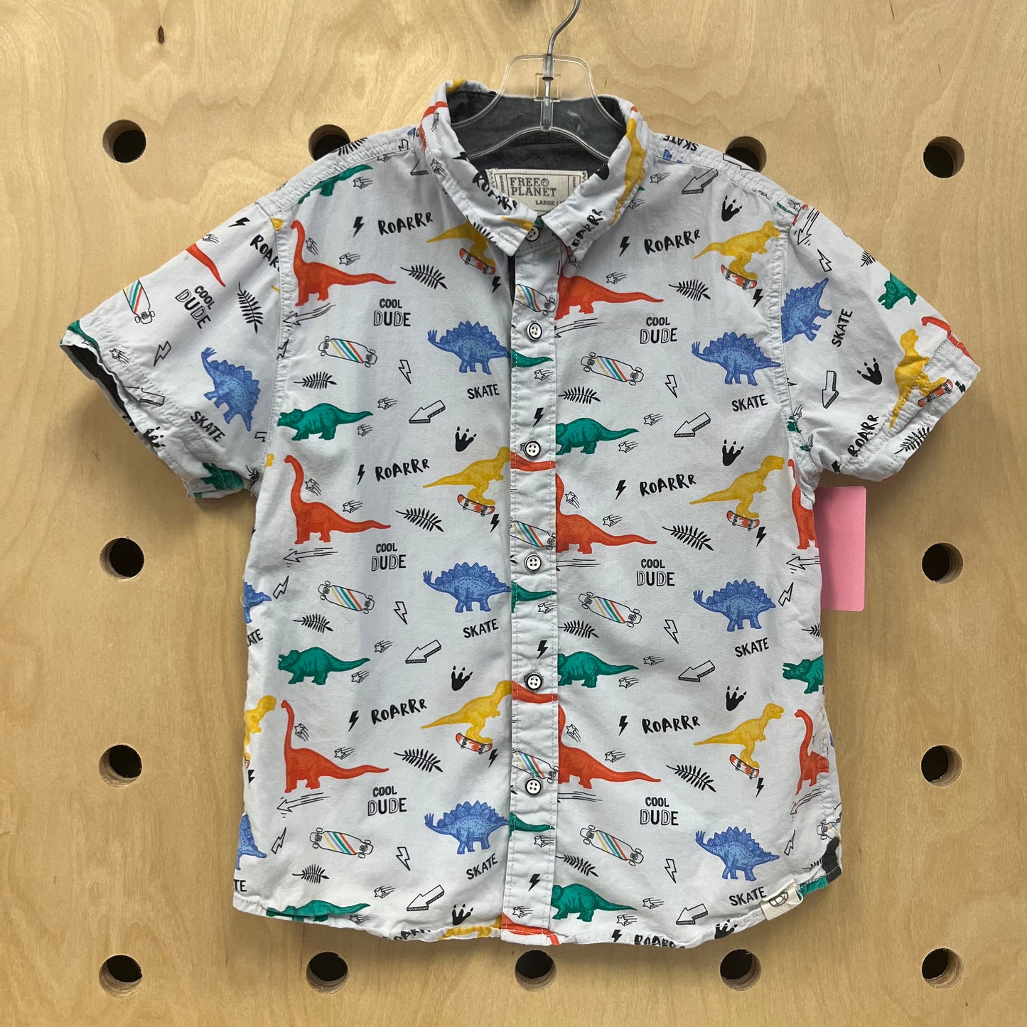 Blue Skate Dinos SS Button Up