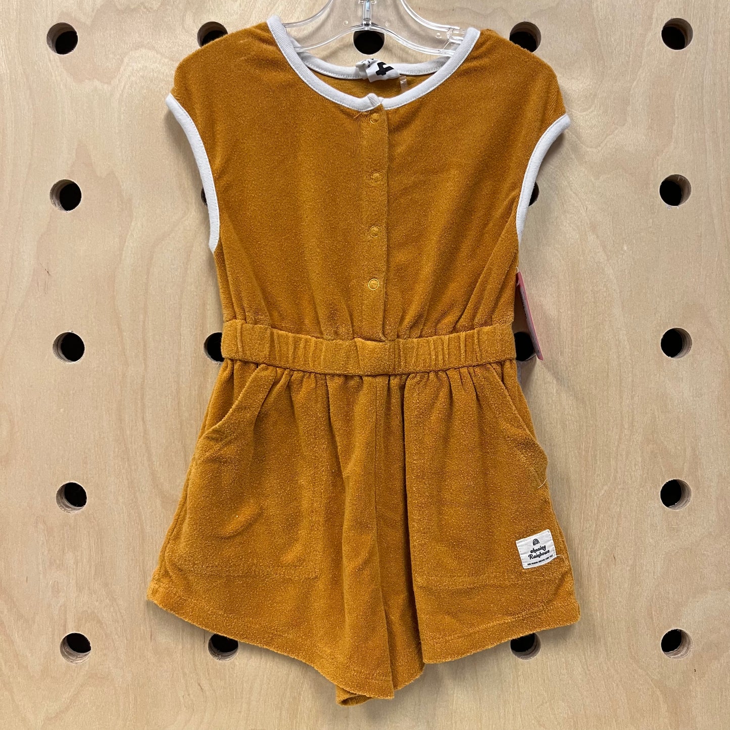 Mustard Chasing Rainbows Terry Romper