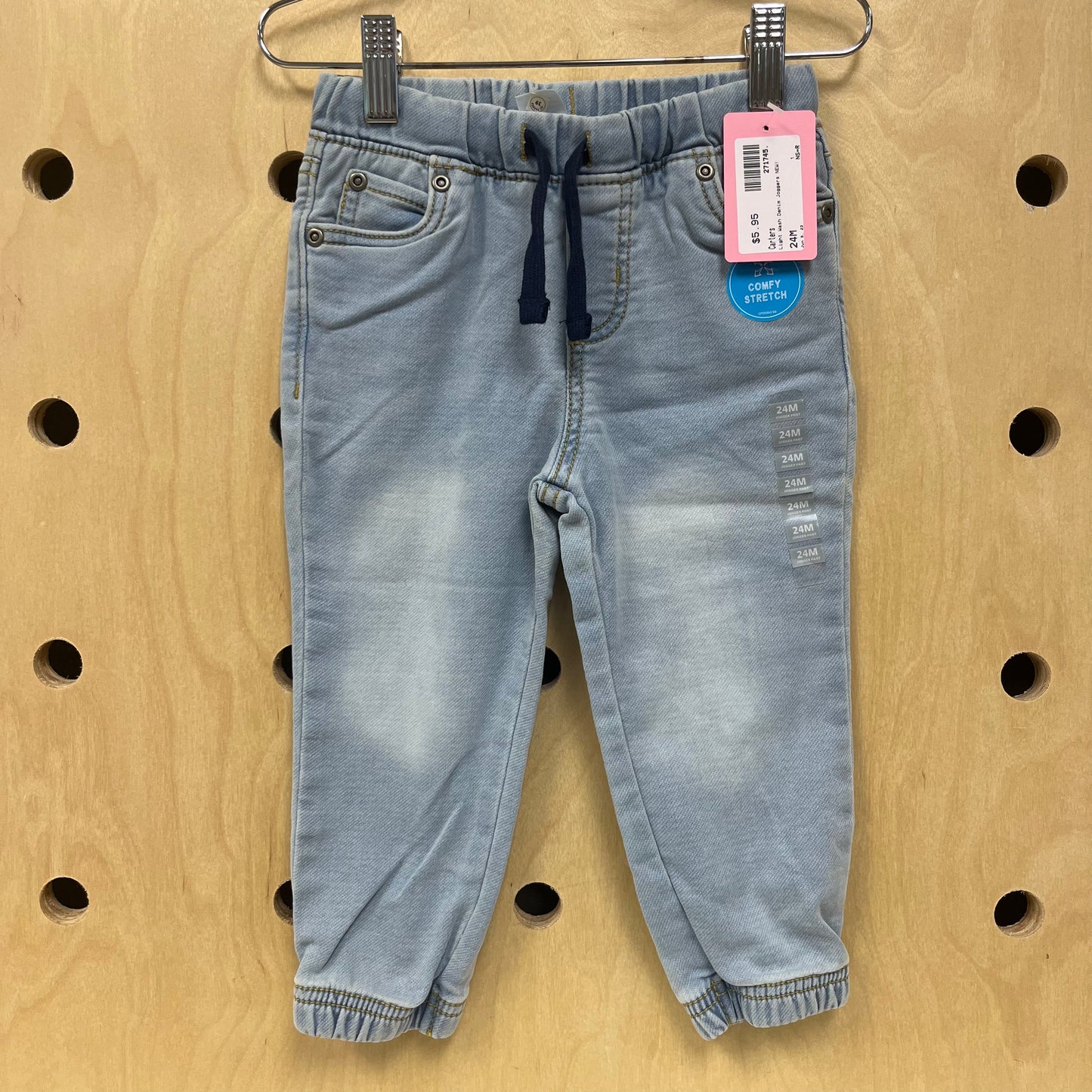 Light Wash Denim Joggers NEW!