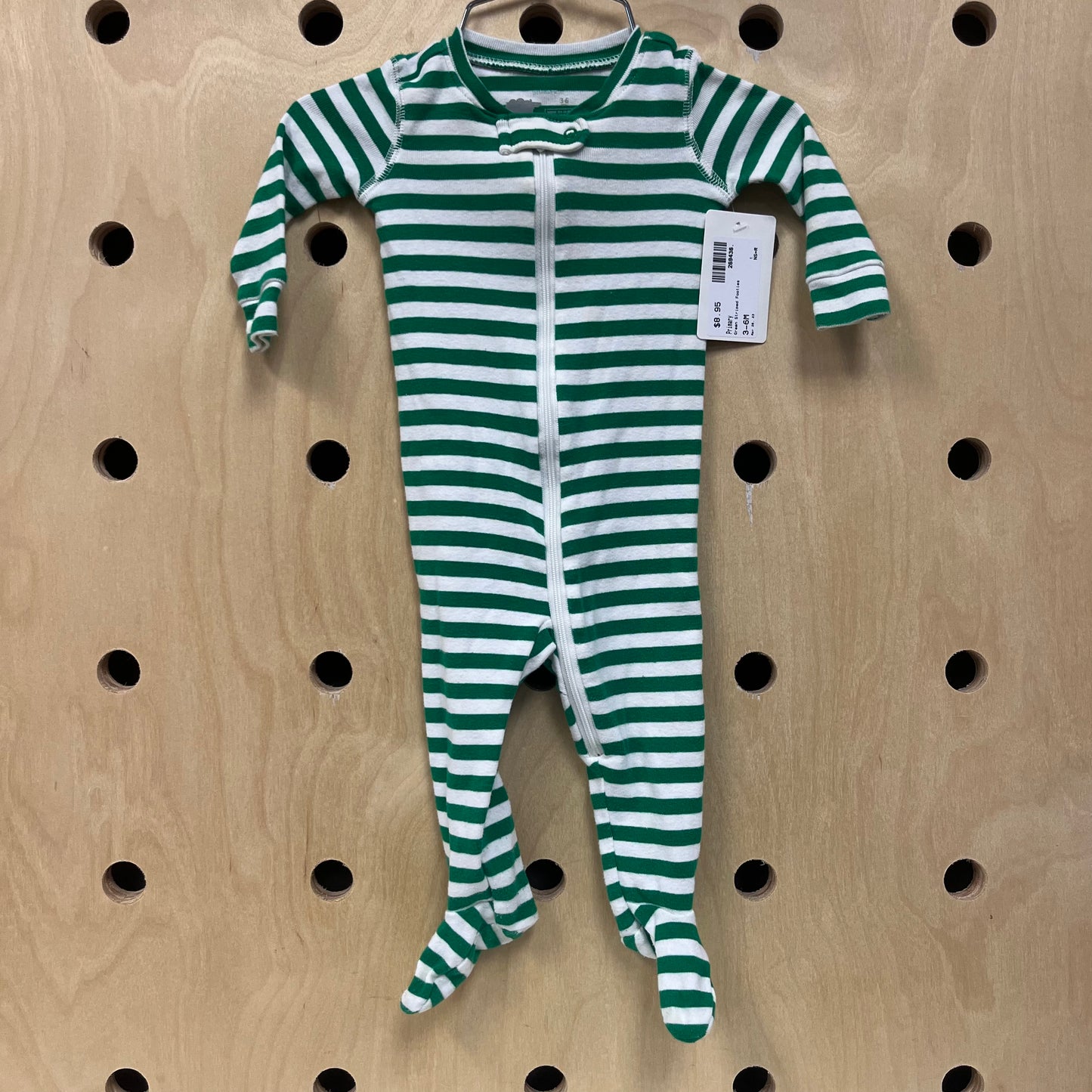 Green Striped Footies