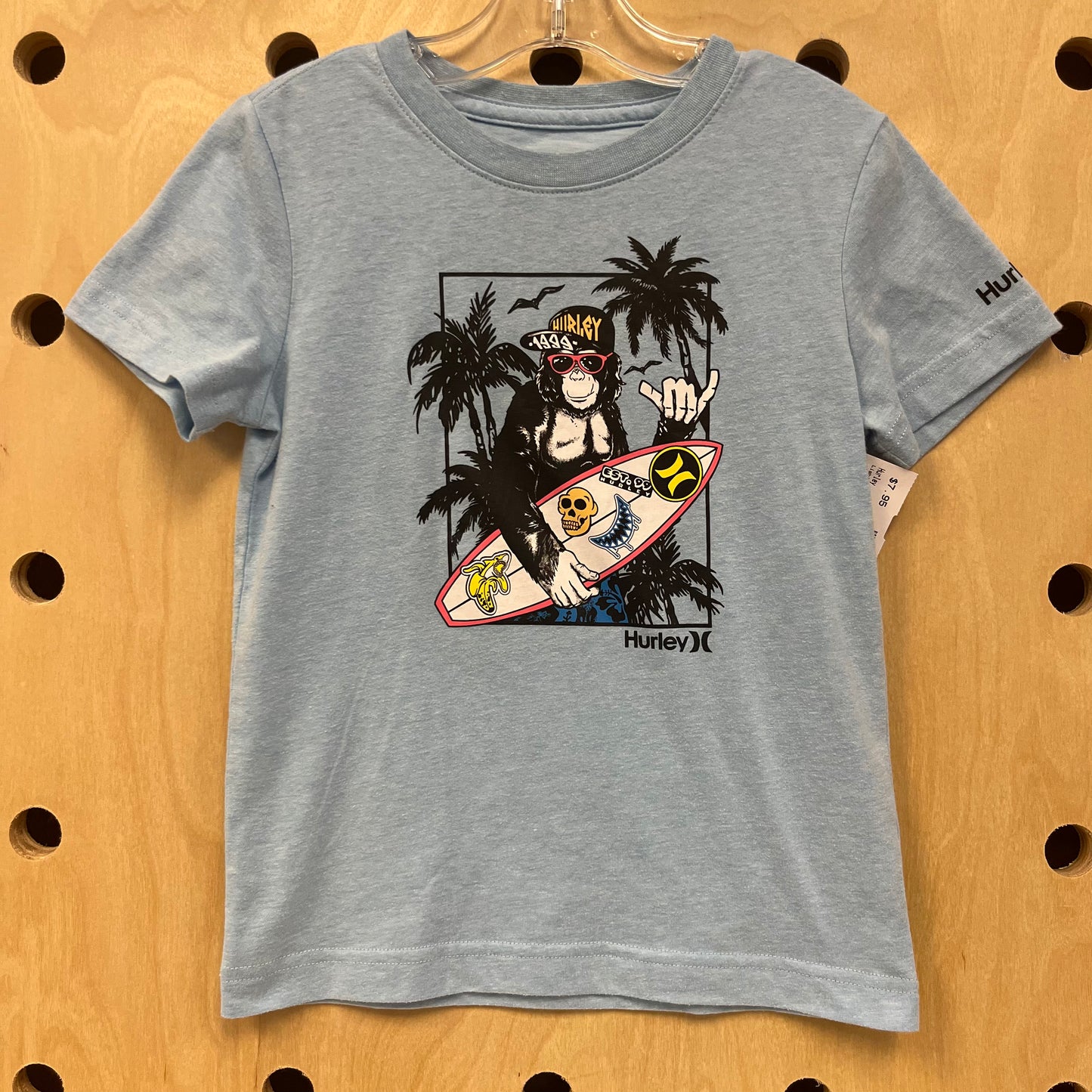 Light Blue Shaka Monkey Tee
