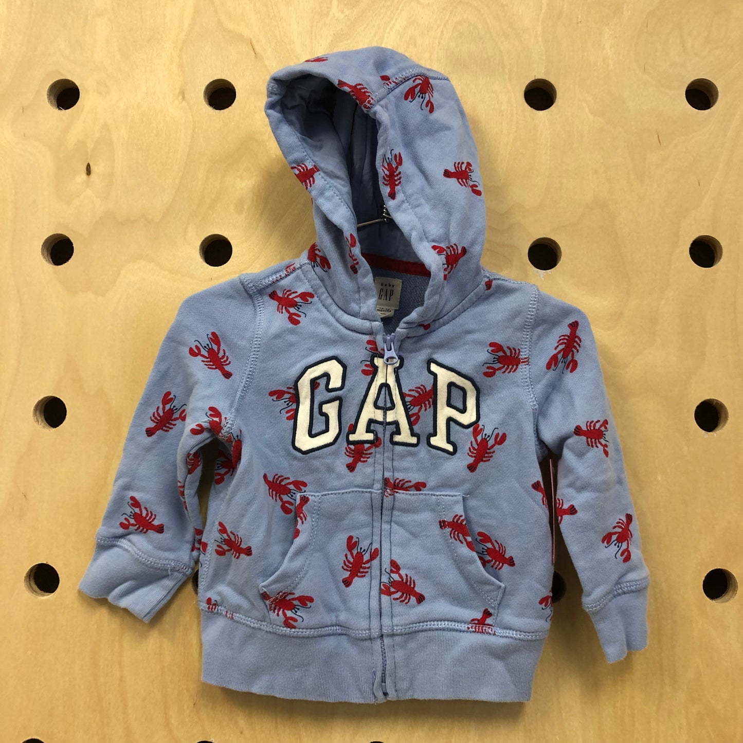 Blue Lobster Zip Hoodie