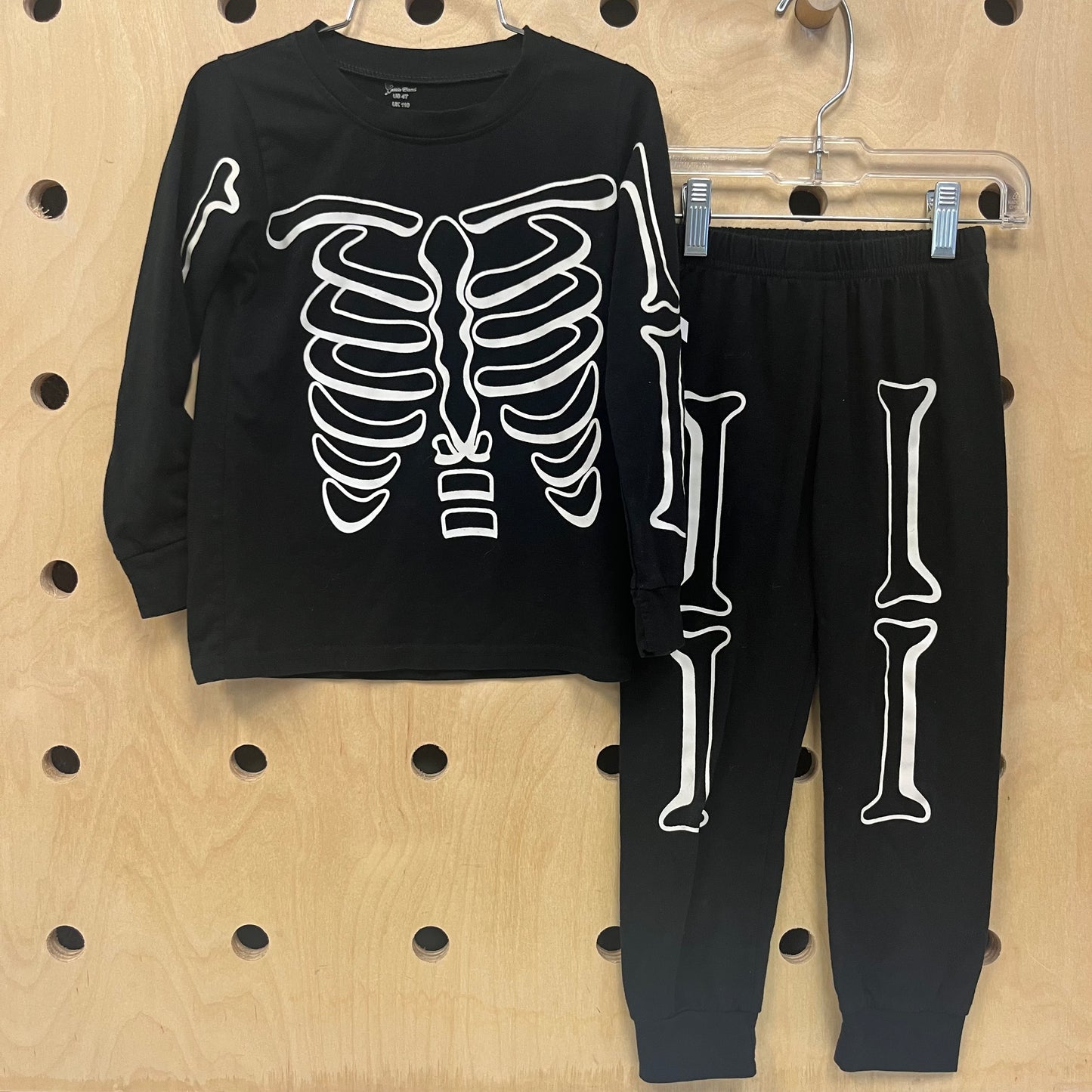 Black Skeleton Long Sleeve Set