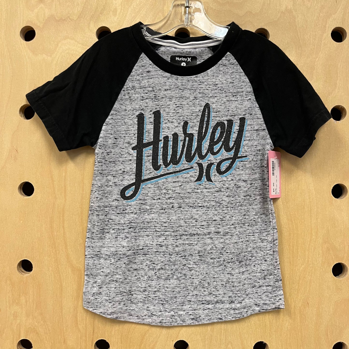 Grey Ringer Logo Tee
