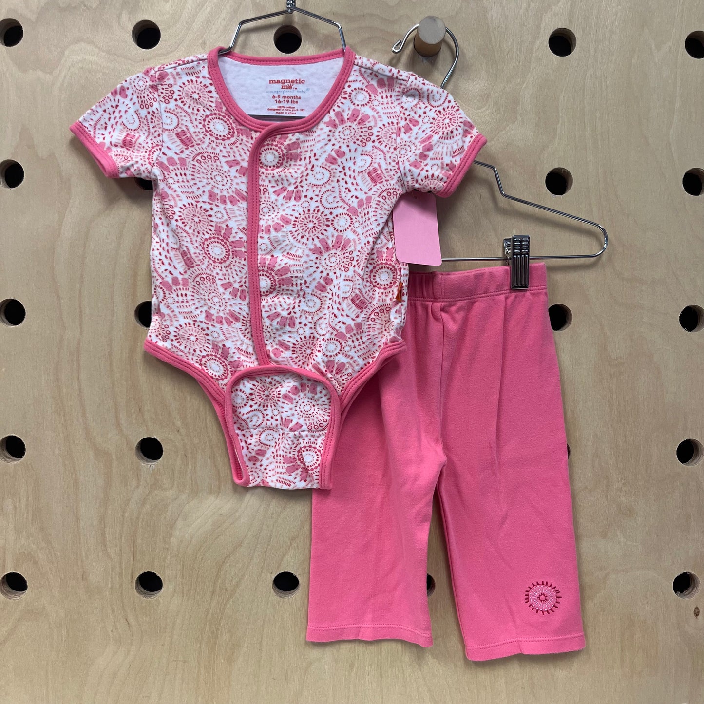 Pink Bodysuit & Pants Outfit