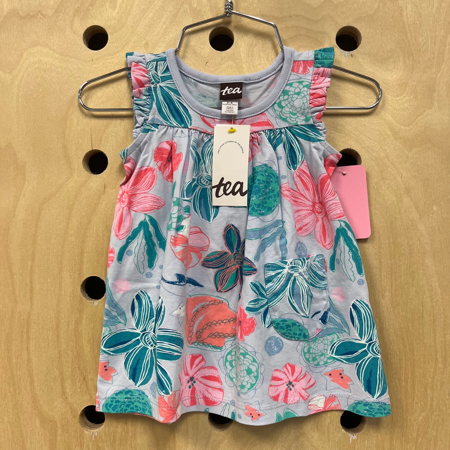 Blue Tropical Dress NEW!