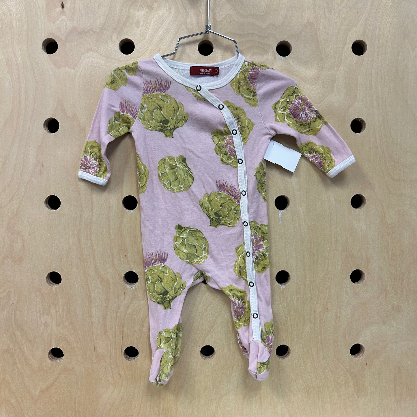 Pink Organic Artichoke Footies