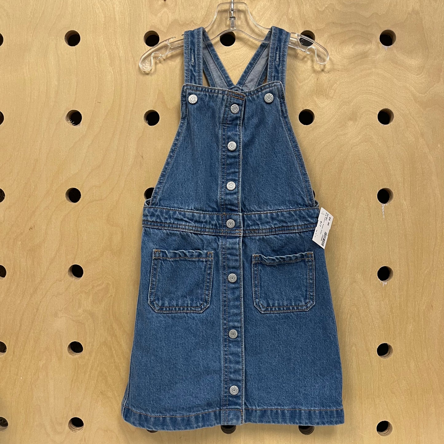 Blue Overall Pocket Dress