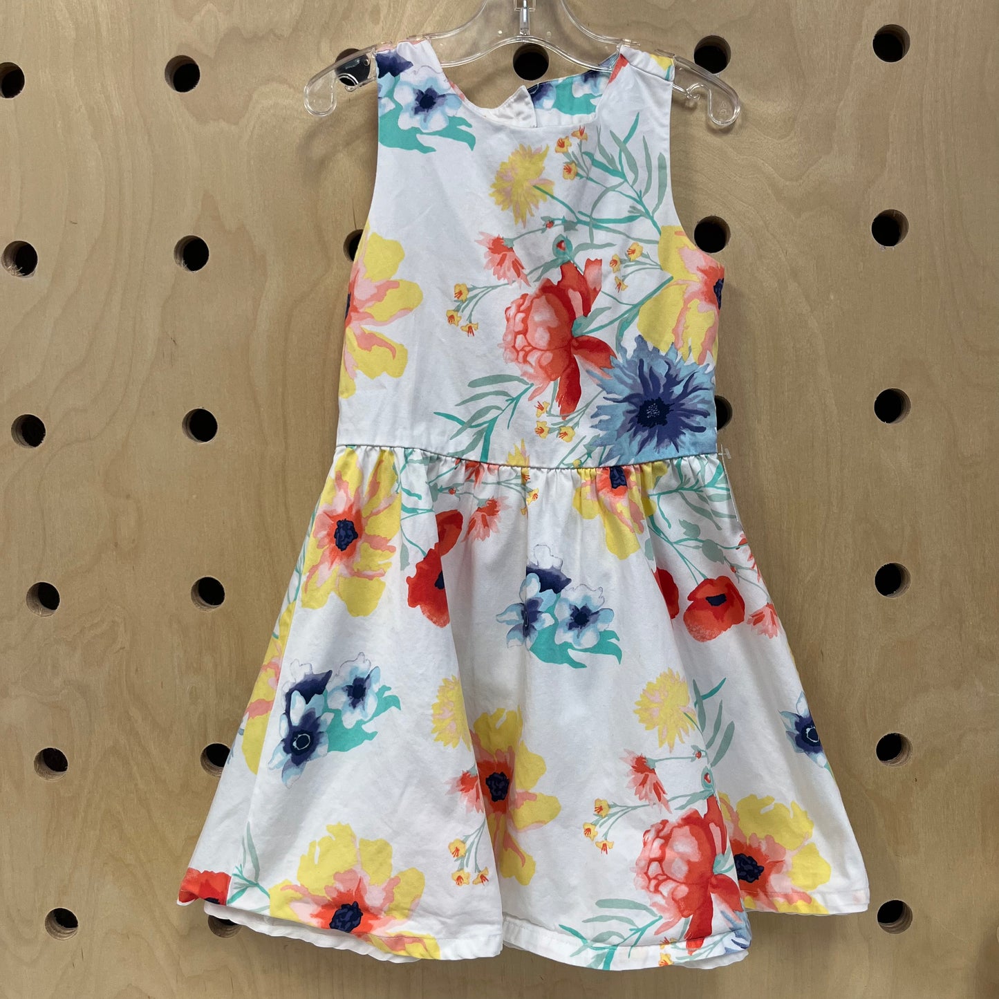 White Multi-Color Floral Sundress