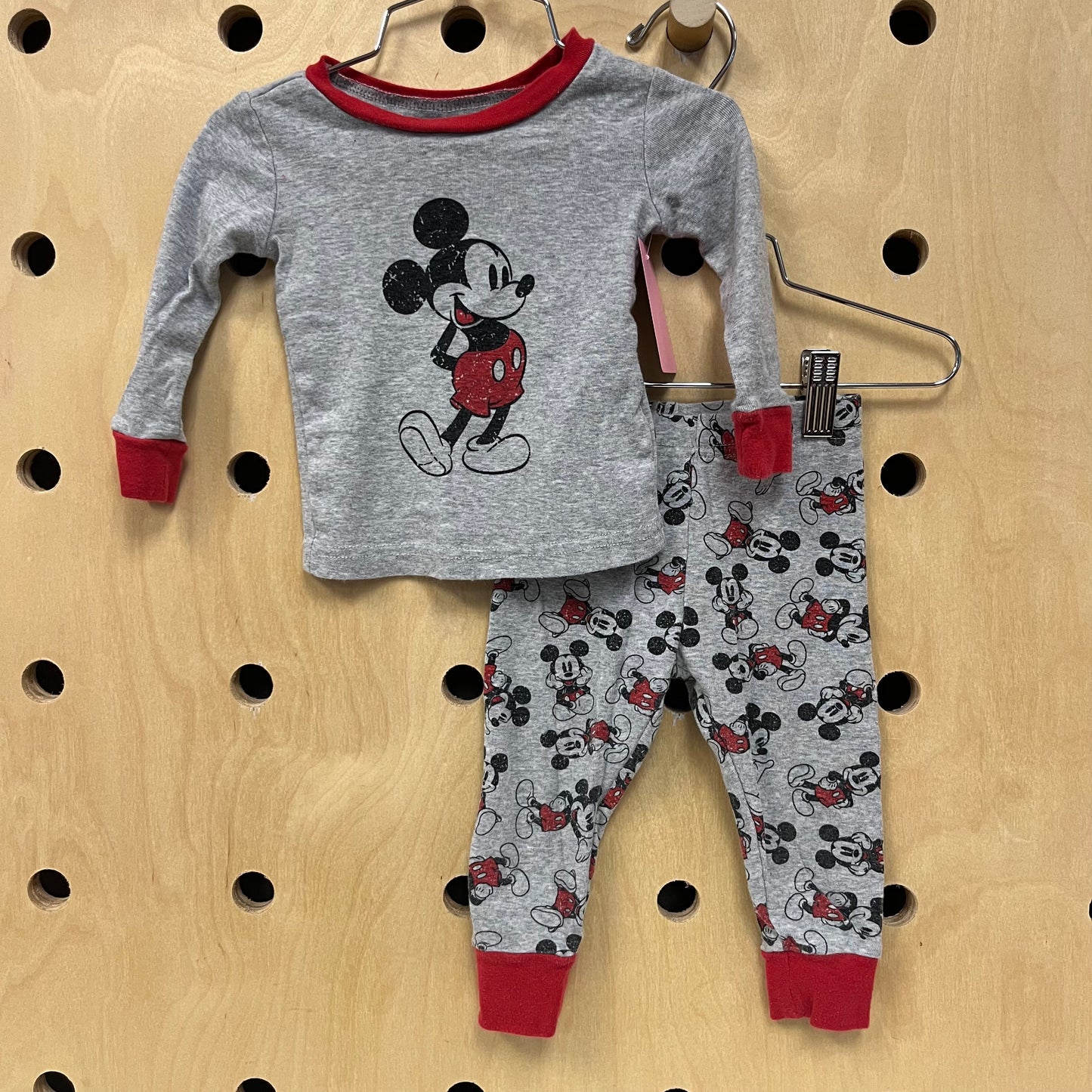 Grey+Red Mickey Pajamas