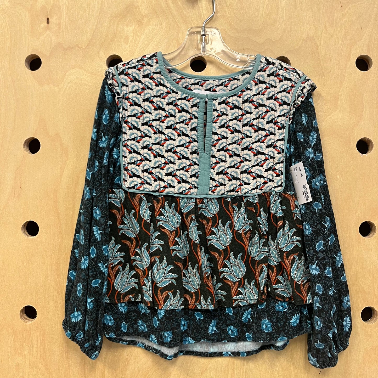 Blue Floral Top