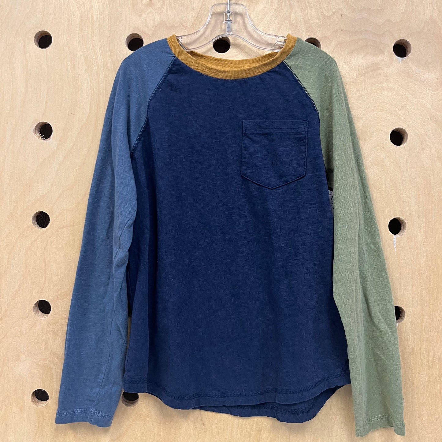 Blue & Green Colorblock Long Sleeve