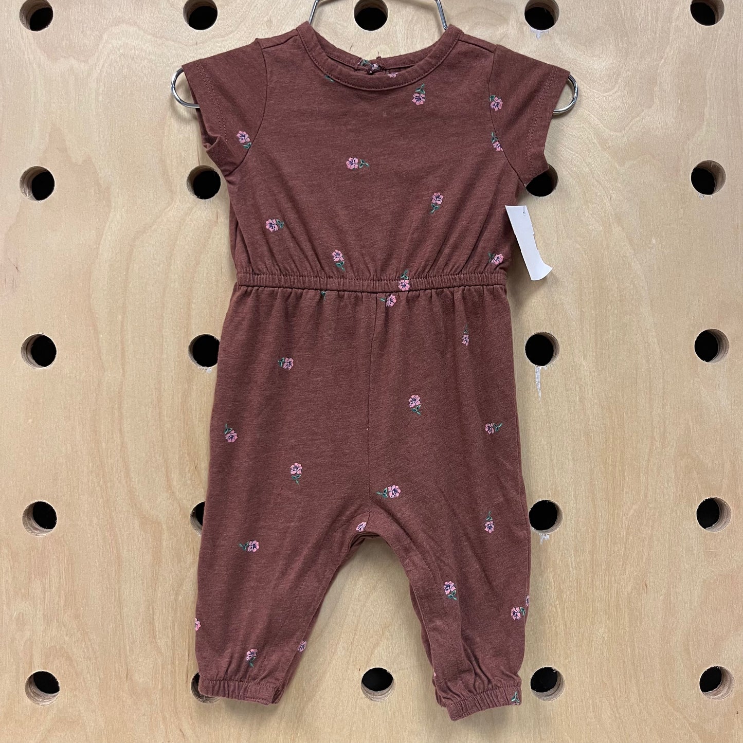 Brown Floral Romper