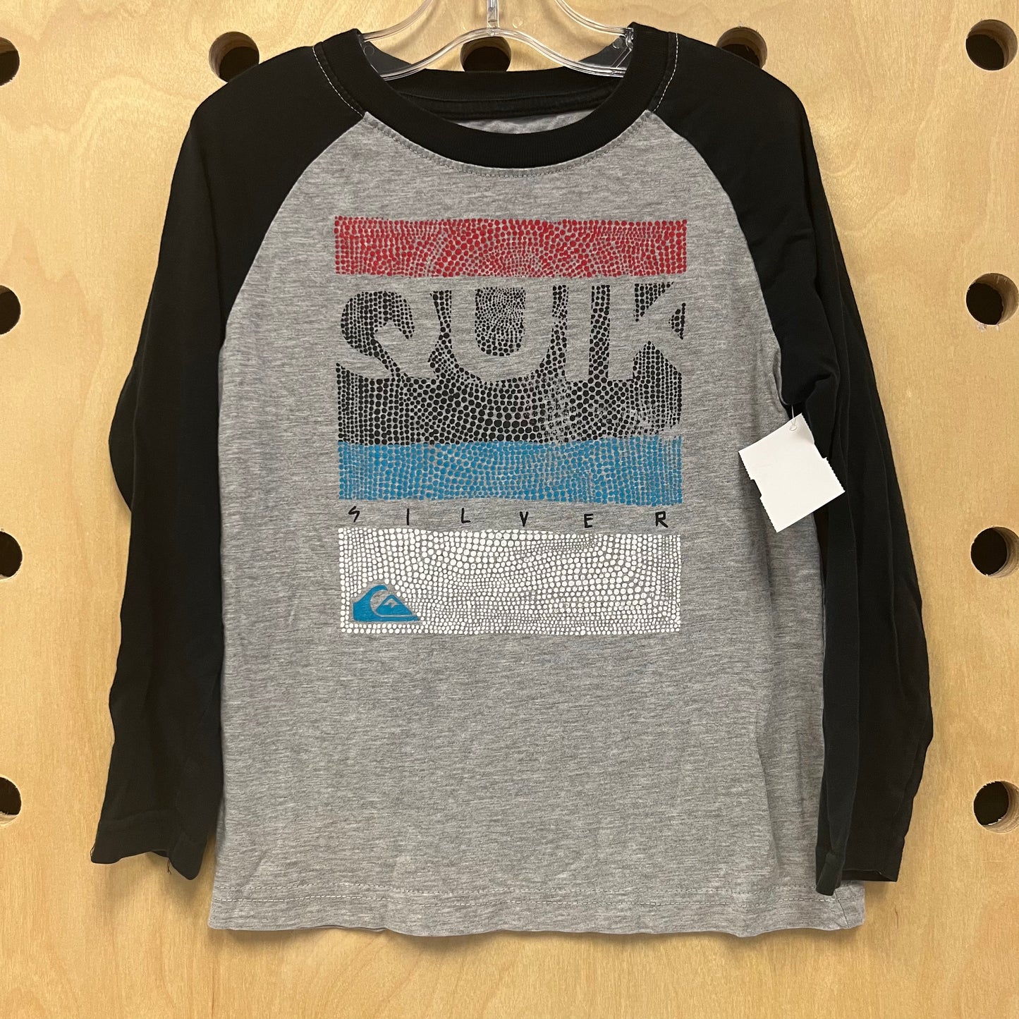 Black+Grey Dotty Ringer LS Tee