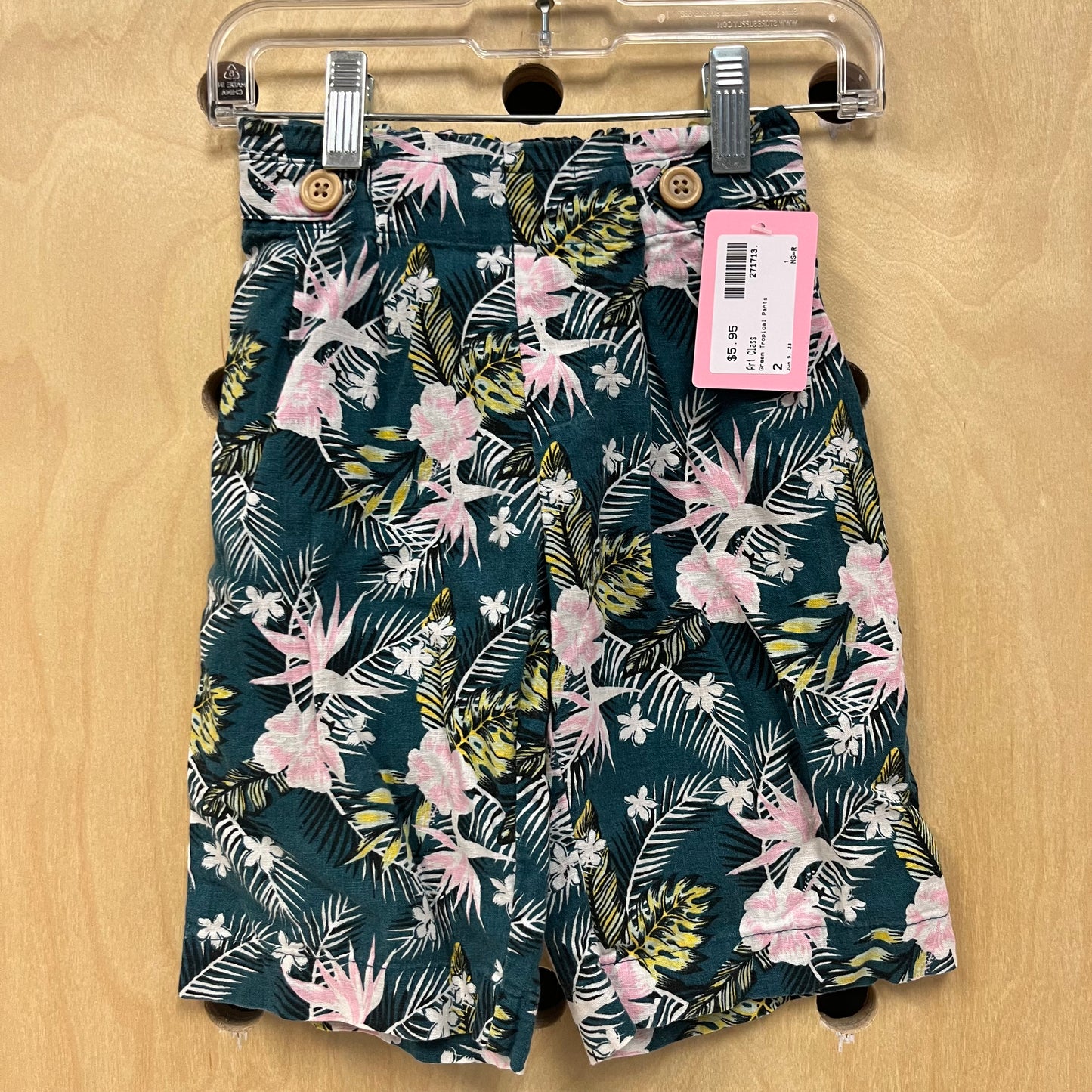 Green Tropical Pants