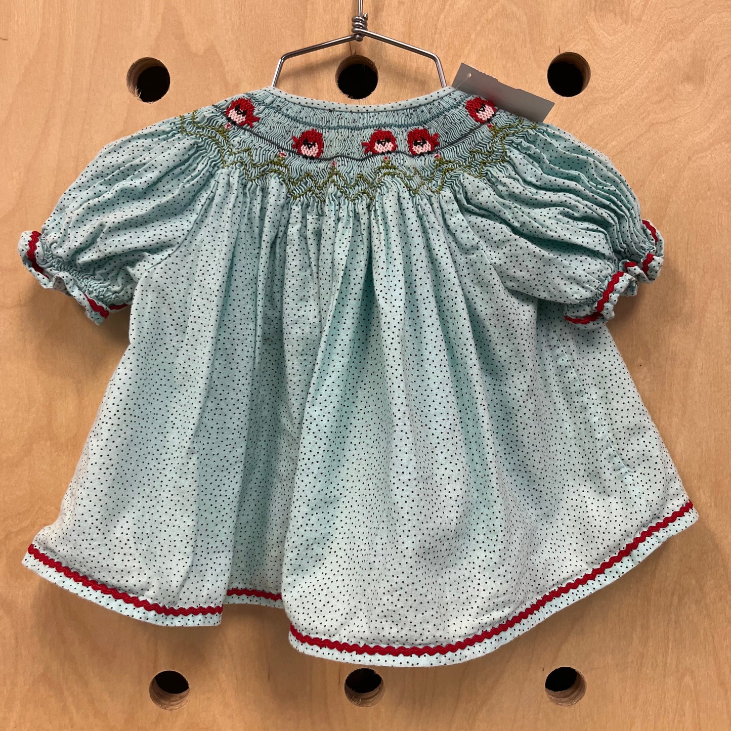 Blue Smocked Bird Dress