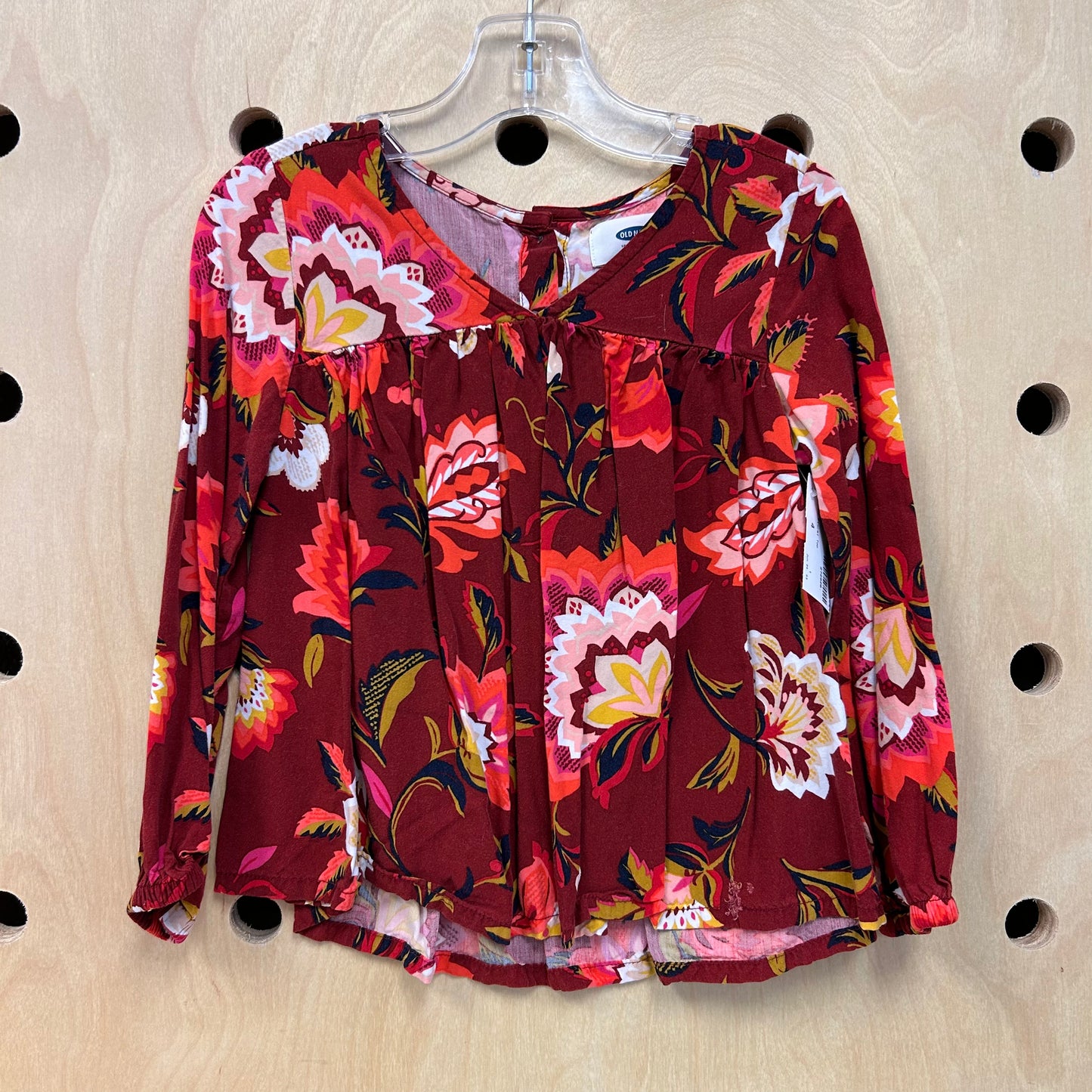 Burgundy Floral Top