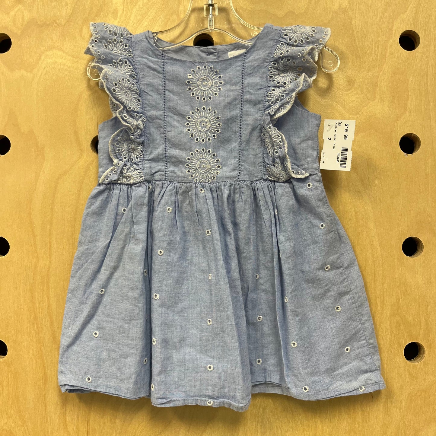 Chambray Eyelet Dress